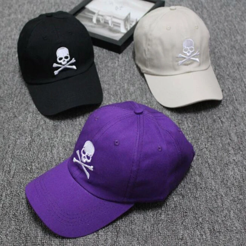 New Unisex Cotton Cap SKULL Embroidery Fashion Baseball Cap Men Women Adjustable Casual Outdoor Streetwear Sports Hat
