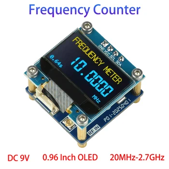 Modulo contatore di frequenza DC 9V 20MHz-2.7GHz con display OLED da 0.96 pollici, misuratore di frequenza RF digitale per walkie-talkie e radioamatori