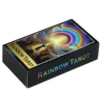 Rainbow Tarot Deck 78 Colorful Tarot Oracle Cards Illustration Divination Wisdom Oracle Cards RWS System for Beginners 10.3*6cm 2