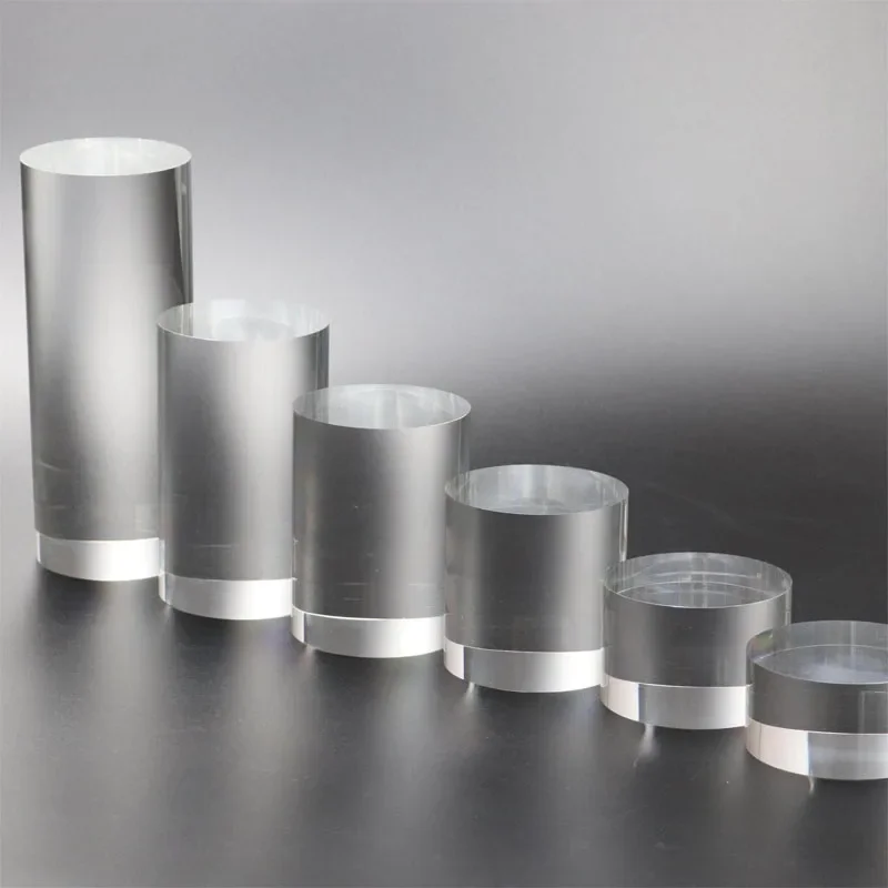 Acrylic Transparent Cylindrical Ring Jewelry Display Stand Doll Mold Storage Stand Earring Stand Makeup Photography Stand