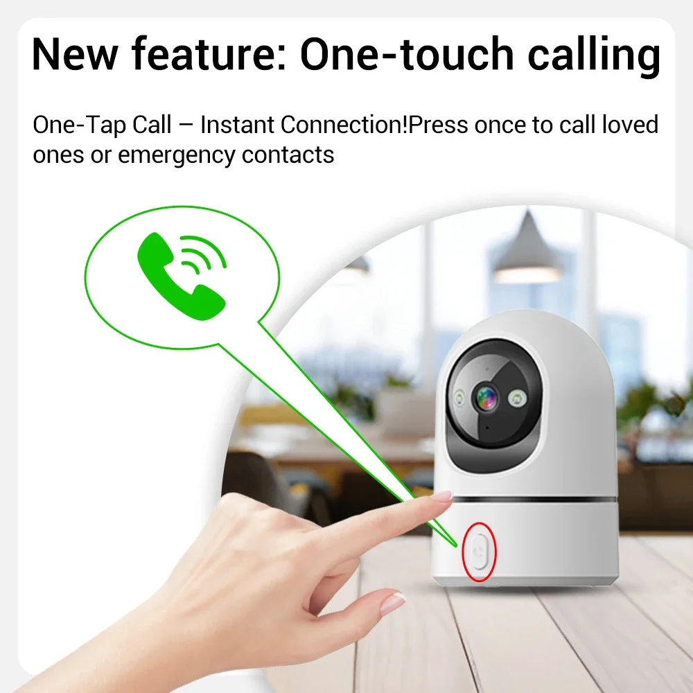 1-4PCS 8MP WiFi PTZ Camera Home One-touch Call Indoor CCTV Surveillance Camera Auto Tracking Camera Protection Baby Camera