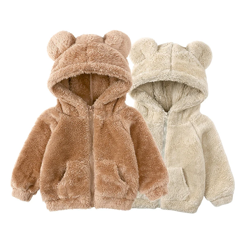 Baby Girl Clothes Autumn/Winter Children's Coat Lamb Wool Warm Hoodie