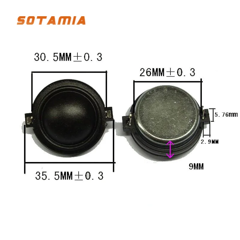 Sotamia 2Pcs 30Mm Tweeter Altoparlante Audio 4 6 8 Ohm 10W Mini Silk Treble Speaker Altoparlante Al Neodimio Amplificatore Fai Da Te Home Audio