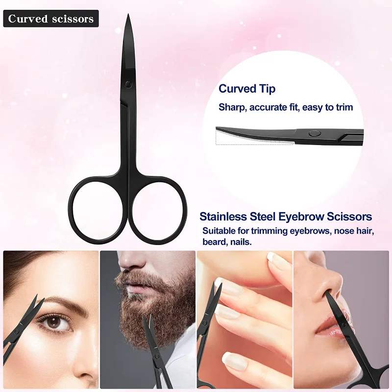 Eyebrow Trimmer Set Eyebrow Trimmer Eyebrow Razor Set Eyebrow Razor Eyebrow Scissors Eyebrow Trimmer Blade Eyebrow Tweezers Set Tweezers Set Eyebrow Razor Trimmer Kit Grooming Comb Tweezers Scissors Brush Beauty Tools for Women and Men