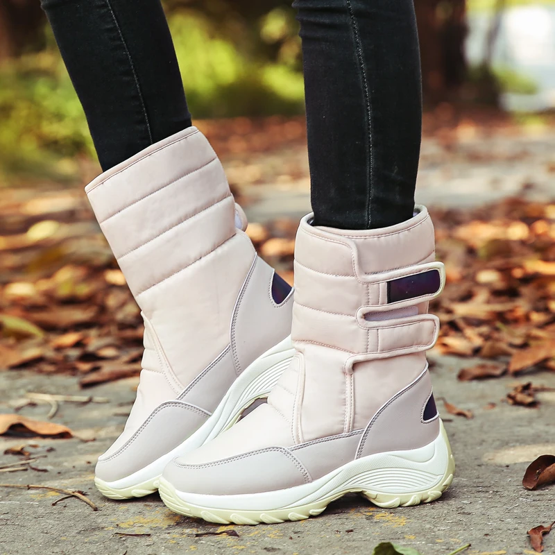 

Fashion High-top Plus Velvet thick Women's Shoes Winter Cold-proof Warm Snow Boots Outdoor Comfortable Anti-slip Cotton Boots