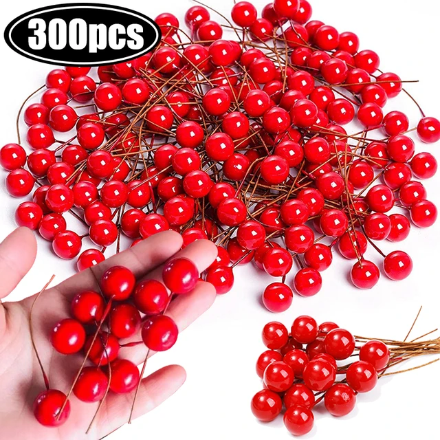 5pcs Artificial Red Berry Stems Christmas Foam Fruit Flower Branch  Simulation Berries Cherry Plant Wedding Party Home Decoration - AliExpress