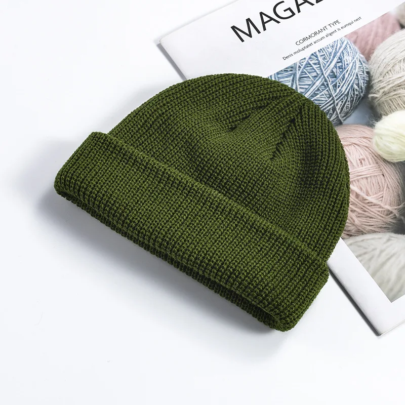 Mode Hip Hop Beanie Gestrickte Hut Männer Schädeldecke Frauen Winter Warme Brimless Baggy Melone Kappe Manschette Docker Fischer Beanies Hüte – Detail 19