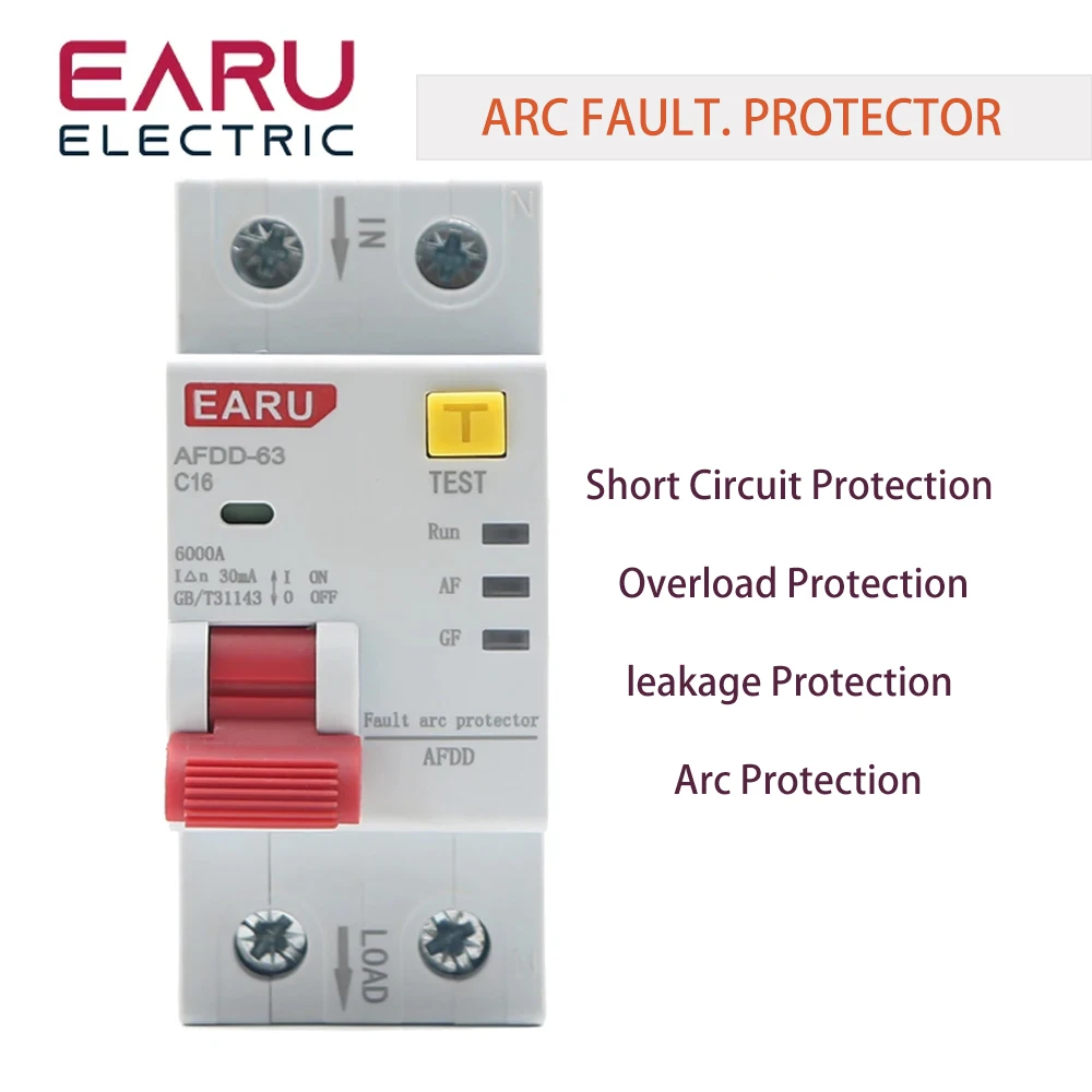 2PAFDD63AFCIArcFaultProtectorDeviceRCBOCircuitBreaker