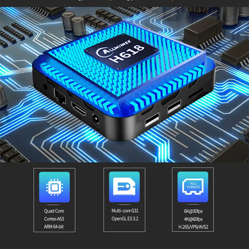 T95 Max 안드로이드 12 TV 박스 칩, H618 쿼드 코어 Cortex-A53, 4GB RAM, 32GB ROM 스마트 TV 박스, 3D 6K HD 와이파이 미디어 플레이어 박스 인터넷