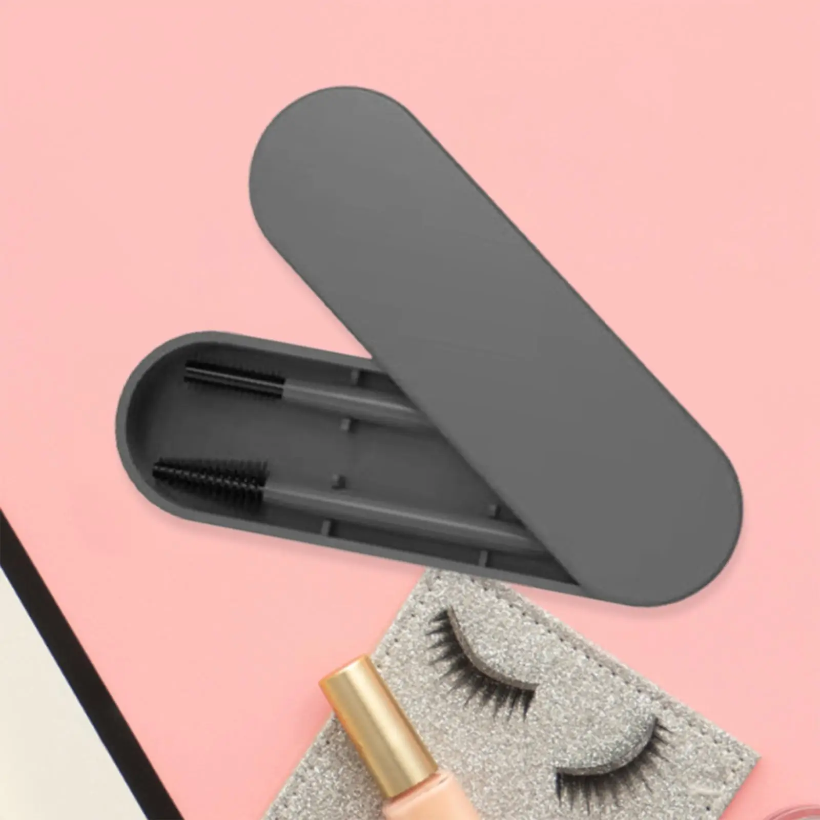 Silicone Eyebrow and Eyelash Brush Comfortable Handle Cosmetic Brush for Party Going to College Everyday Look Special Events