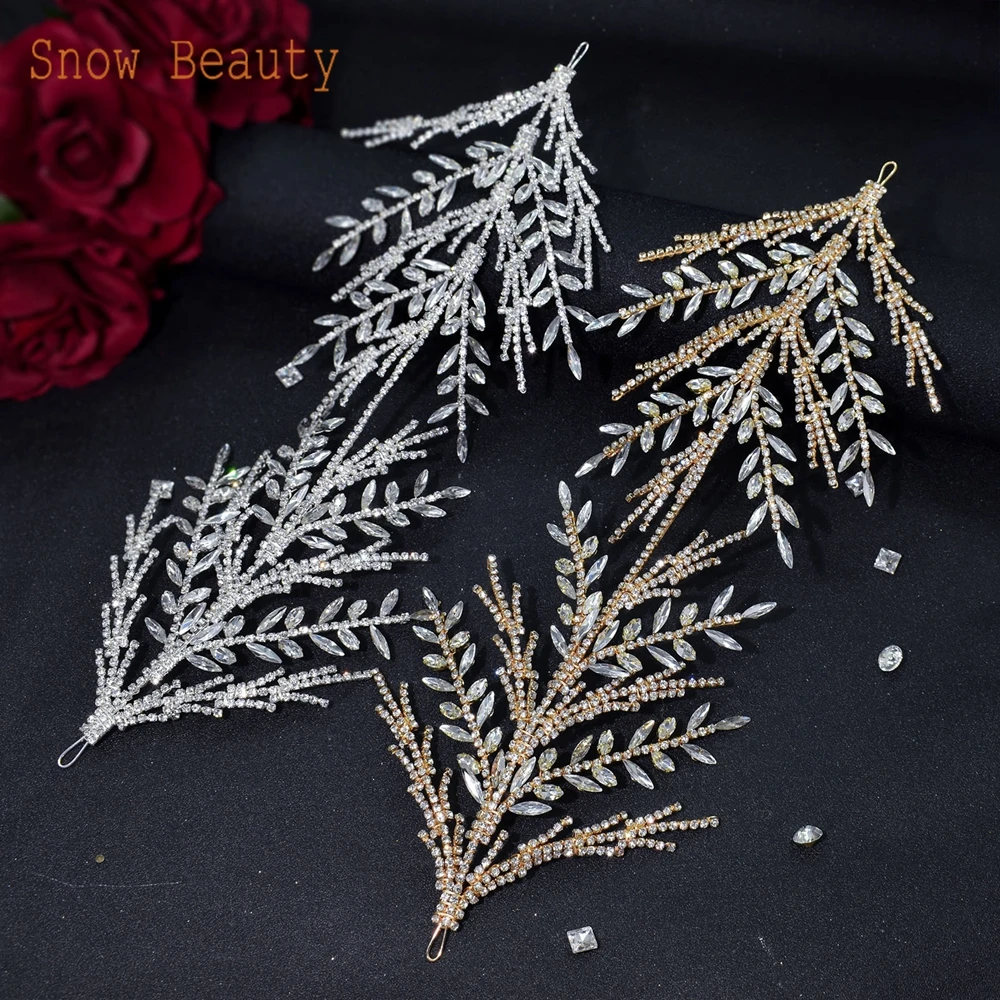 DZ058 Bridal Headwear Fashion Wedding Crown Birthday Tiara Bridal Jewelry Rhinestones Wedding Headband for Bride Headpiece