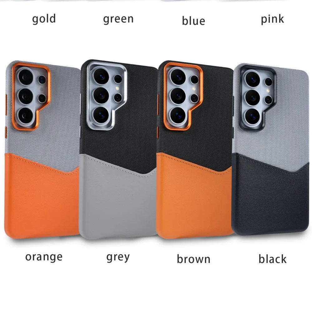 Enhanced Linen Leather Magnetic Wallet Phone Case with MagSafe Card Holder - Shockproof and Soft Cover Design