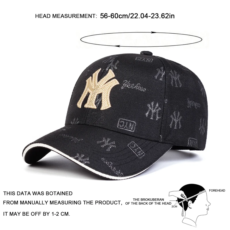 Unisex MY Letter Embroidery Baseball Caps
