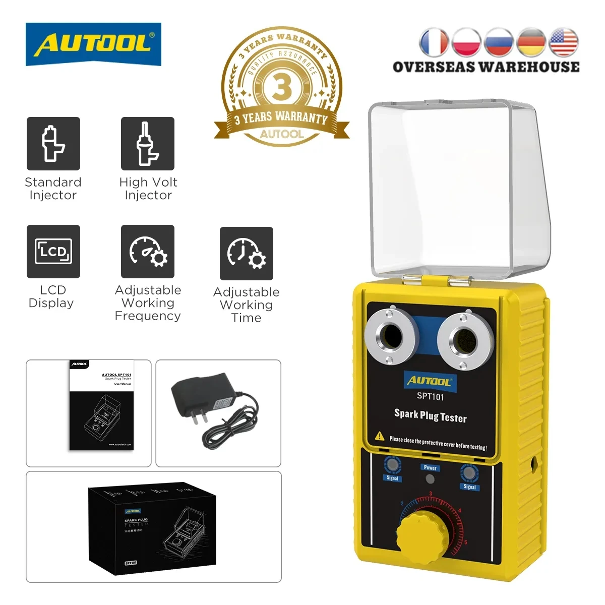 AUTOOL SPT101 Car Spark Plug Tester Ignition Testers Automotive