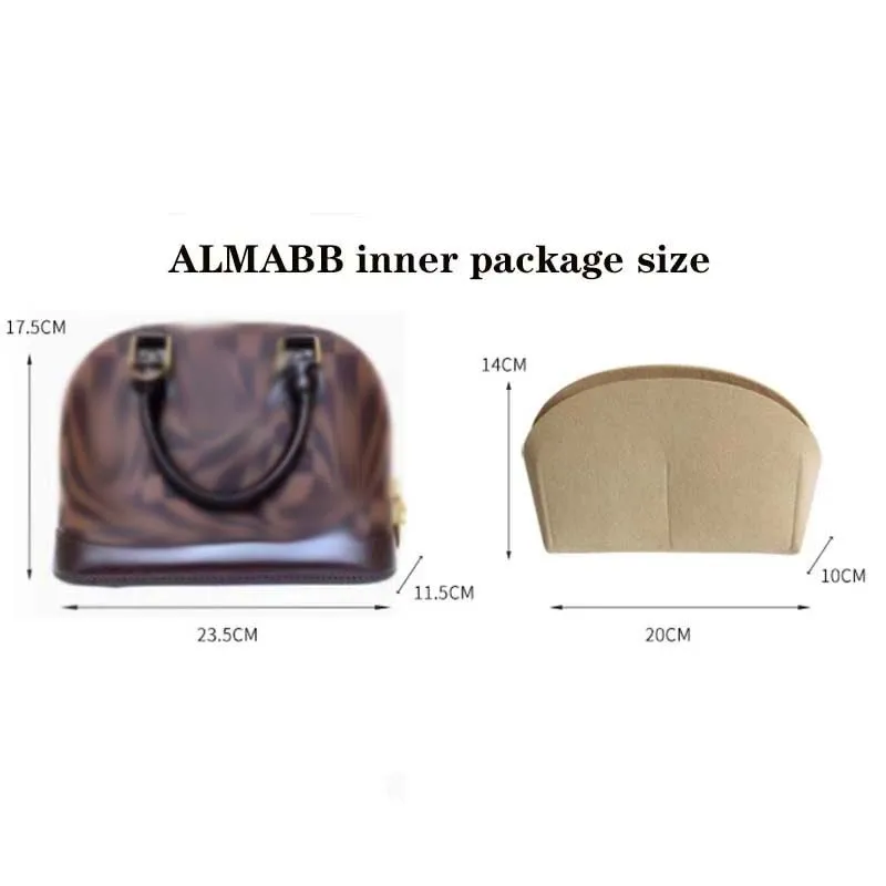 For Alma BB bag Insert Organizer Makeup Small Handbag Organize Inner Purse Portable Cosmetic bing Shell bag organizer Christmas 2