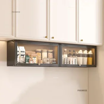 Nordic Carbon Steelตู้ครัวบ้านติดผนังตู้เก็บเครื่องเทศMinimalist Multi-Purpose Storageตู้ครัว 1