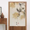 Chinese Style Flowers Door Curtain Bathroom Partition Curtains Noren Curtain Living Room Kitchen Entrance Doorway Curtains 1