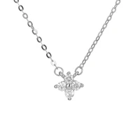 Collier délicat à petites fleurs pour femmes, couleur or argent, acier inoxydable, Zircon, ras du cou, pendentif, bijoux cadeaux 6