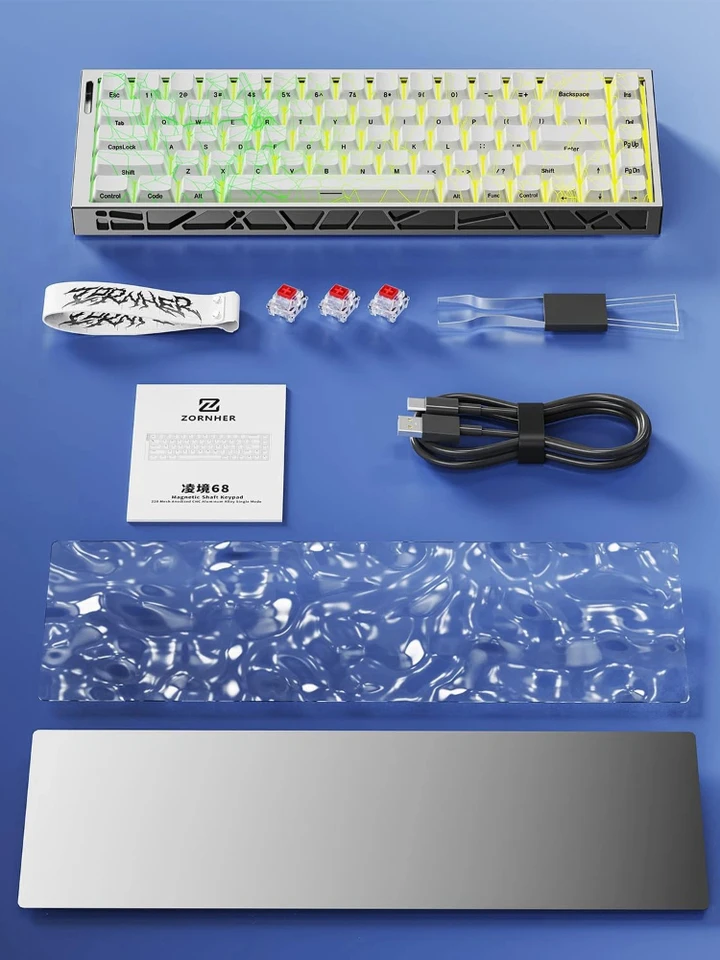 速習WebデザインFLASH MX EZ68 Magnetic Switch Mechanical Keyboard - darkFlash