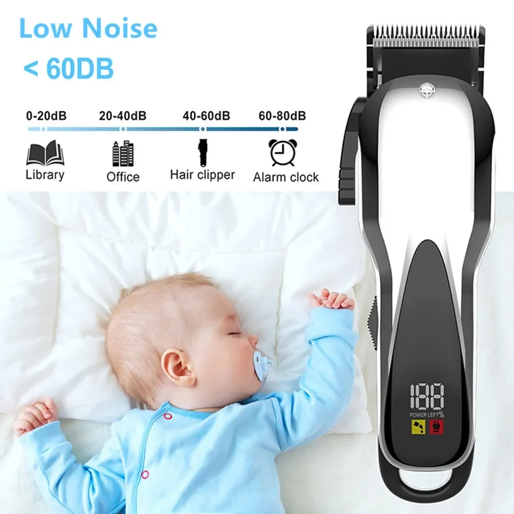 LED Display Hair Cutting Machine Professional Hair Trimmer Electric Hair Clipper Dual Use Barber Razor 2