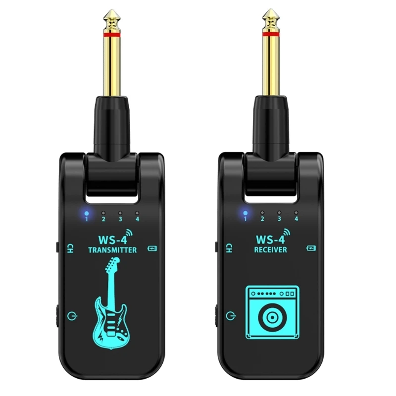 Rechargeable Wireless Guitar Transmitters Receiver 2.4GHz Wireless Guitar System for Electronic Instrument Low Delay