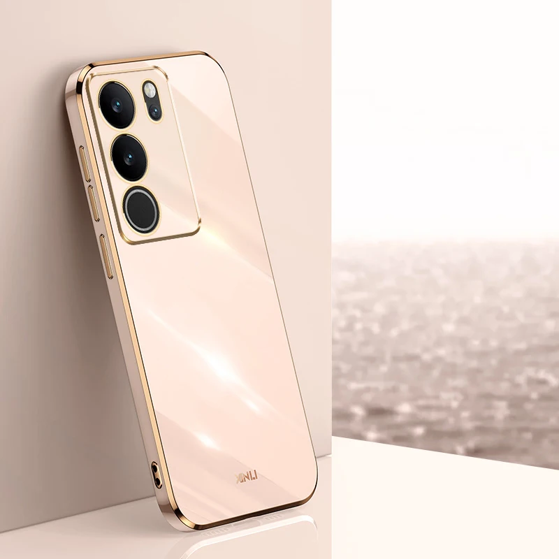 Luxury Square Plating Shockproof Silicone Phone Case Back Cover
