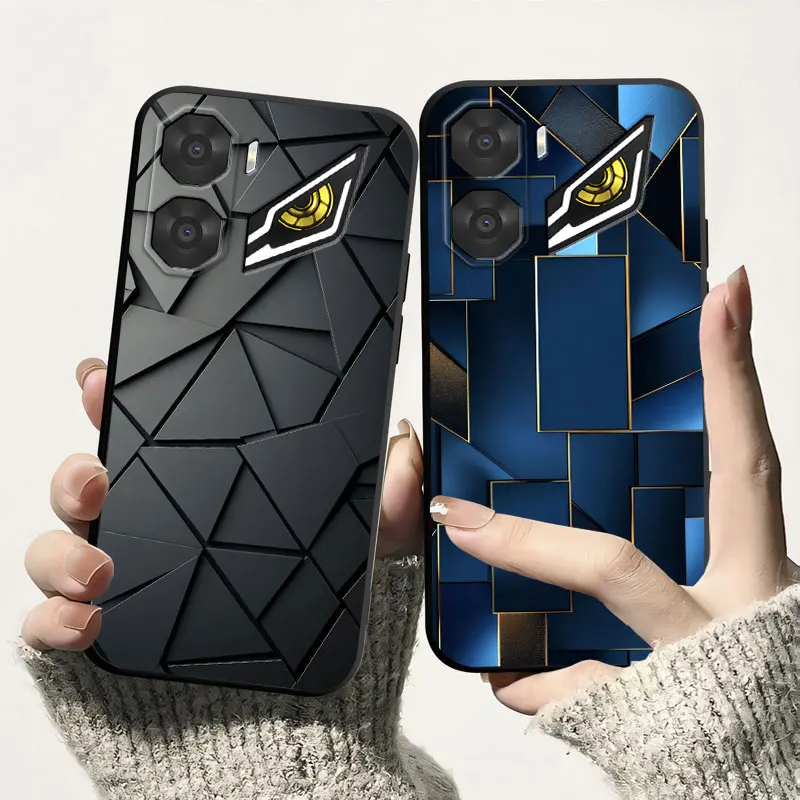Stylish Black TPU Print Silicone Bumper Phone Case