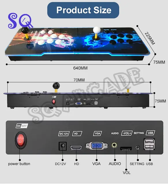 キー坊  　Pandora studio　センゴク Pandora Saga Box 4710 Retro Arcade Video Game Console High