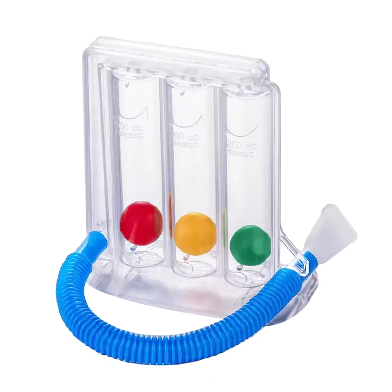 HomeThreeBallVitalCapacityBreathingTrainerIncentiveSpirometerLungInhalationExerciser