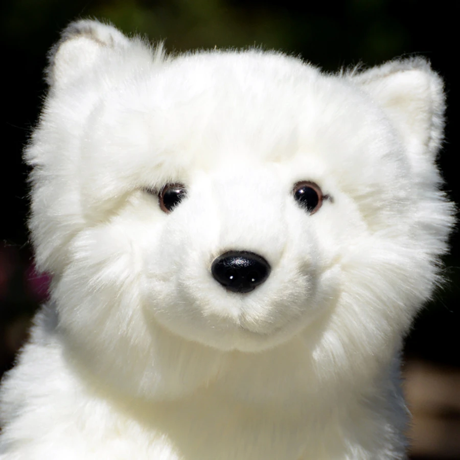 Arctic Fox High Fidelity Anime Cute Plushie White Polar Fox Plush Toys Lifelike Animals Simulation Stuffed Doll Toy Gifts Kids 4