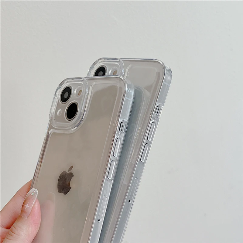 iphone 13 phone case Fashion Gradient Laser Love Heart Pattern Clear Phone Case For iPhone 13 12 11 Pro X XS Max XR 8 7 Plus SE2020 Shockproof Cover iphone 13 leather case