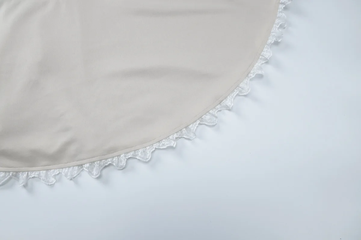 Autumn Lace Patchwork Mini Dress For Women Ruffled Sleeveless Elegant Slim Party Dress Gown Female Luxury High Waist Dress