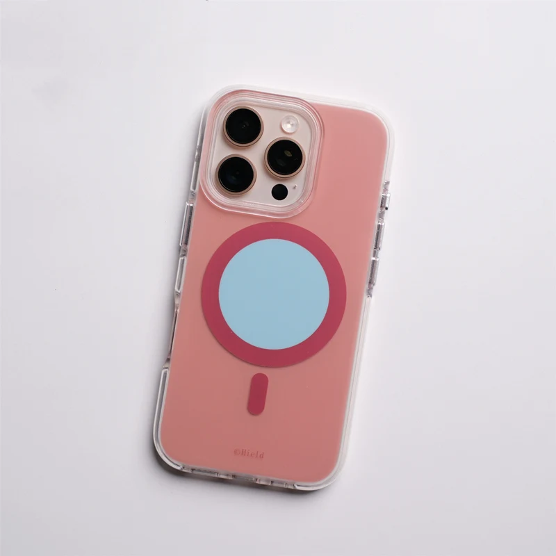 Magnetic Colorful MagSafe Phone Case with Wireless Charging and Anti-Slip Soft Edge
