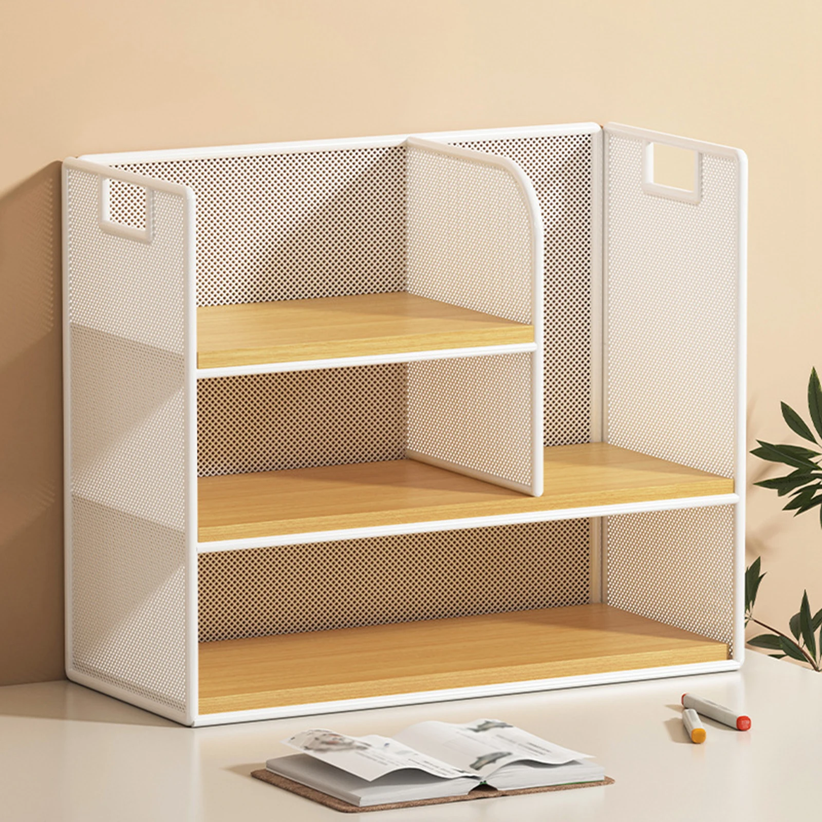 Office Desktop Organizer Tabletop Organization Multifunctional Lightweight Maganize File Holder for Home School Desk Bedroom