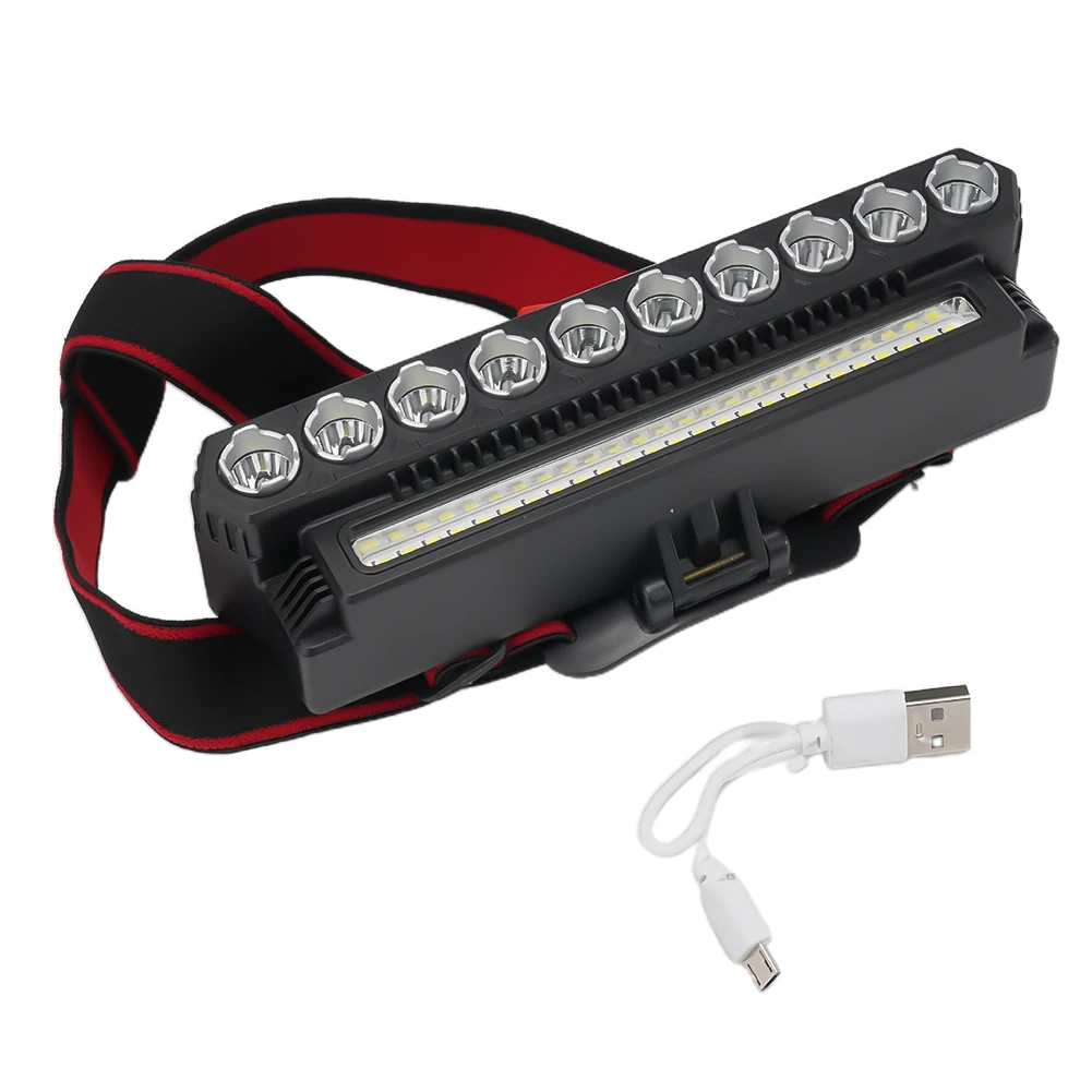 

Super-Bright LED Headlamp Adjustable Headlight 50000LM Flashlight Head Torch 10LED 4 Modes Outdoor Night Lighting Lights
