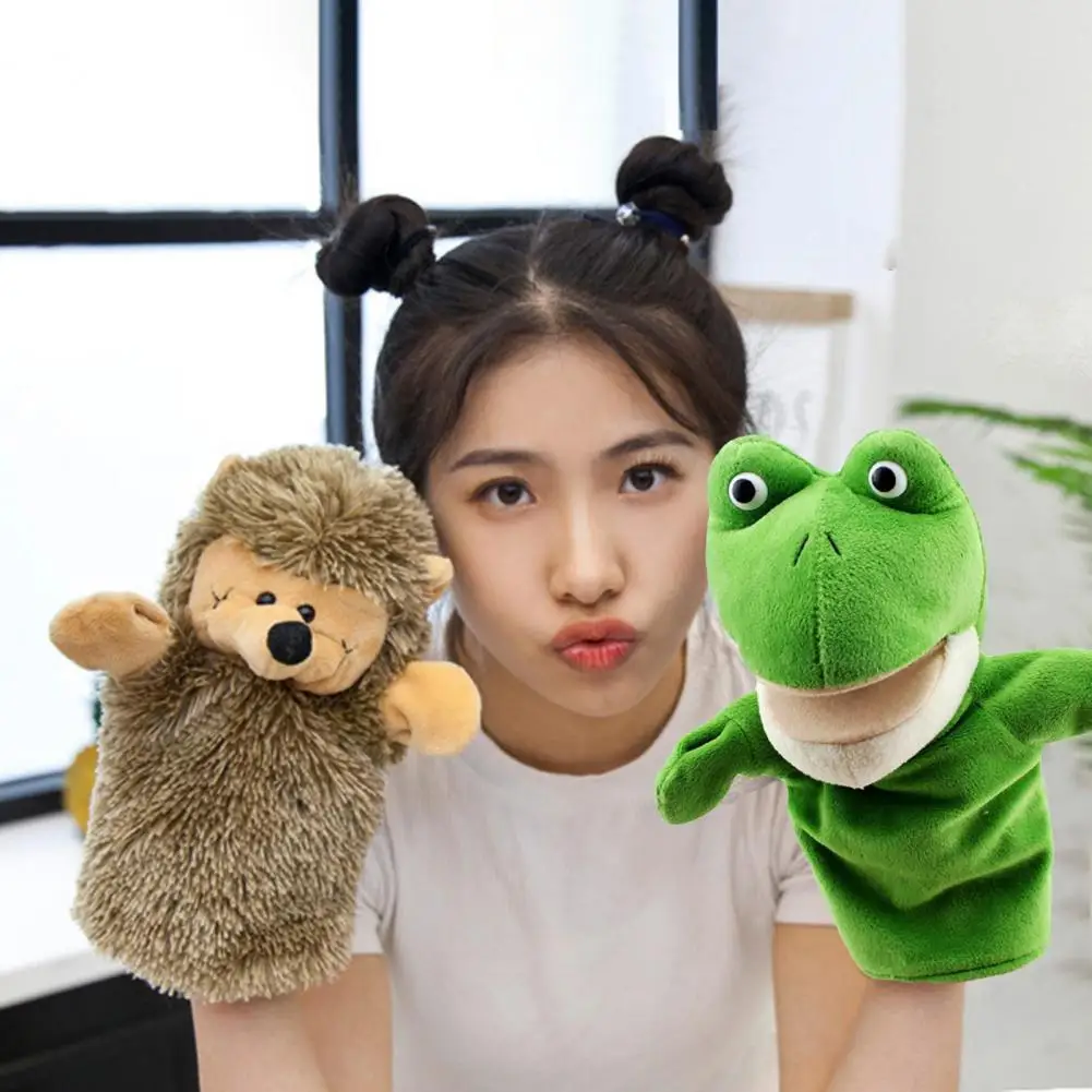 

Animal Hand Puppet Cozy Touch Plush Puppet Toy Cartoon Frog Lovely Stuffed Hand Puppet Animal Plush Toys Boys Girls Gift