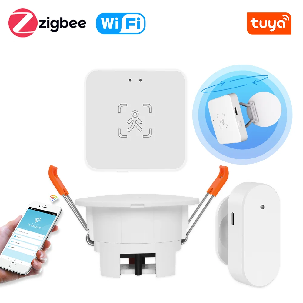 Tuya Zigbee Sensore Di Presenza Umana Sensore Intelligente Del Corpo Umano Rilevatore Radar Sensori Di Movimento Wifi Supporto Home Assistant Zibee2Mq