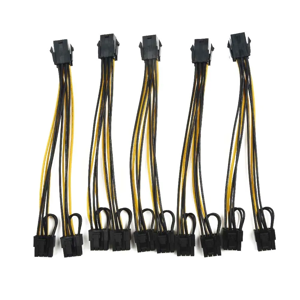 5pcs  6 + 2   Pci-E Pcie Gpu  ̺ ø  18 AWG  ̺ ̾  ׷ ī ̺ Ŀ