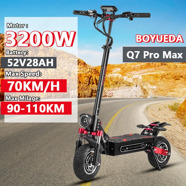 BOYUEDA Q7Pro Max Trottinette Électrique À Double Motorisation 3200W Avec Batterie 52V28AH Activation NFC Contrôle Par Applicati 1