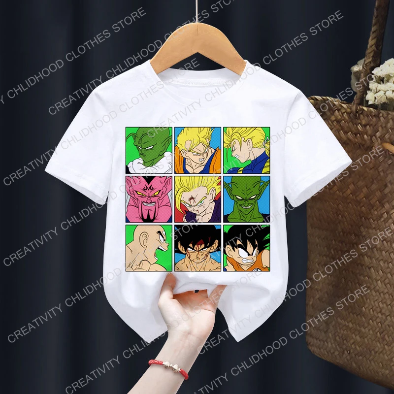 Kids Anime T Shirts Dragon Ball Children's T-Shirt Summer Son Goku Anime T shirt Cartoons Kawaii Casual top Kid boy girl Harajuku clothes Tee shirts