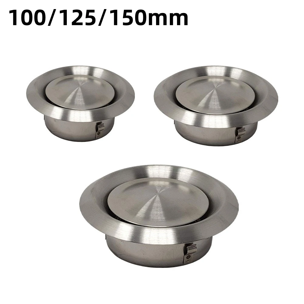 1Pcs Stainless Steel Vent 100/125/150mm Round Air Outlet Indoor Fresh Air Outlet Ventilation Metal Cover Exhaust Grille