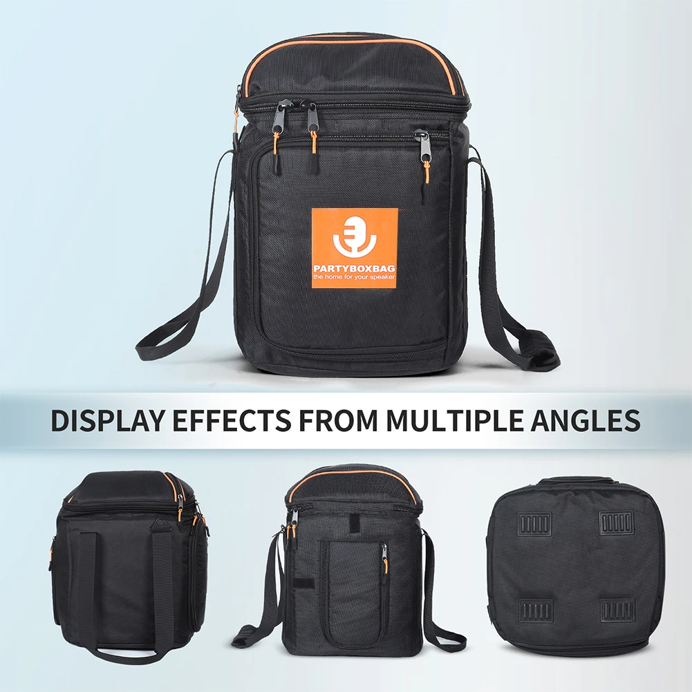 Description Picture 5 of itemWaterproof Speaker Bag Case Large Capacity Portable Travel Carrying Case with Adjustable Strap for JBL PartyBox Encore Essential
