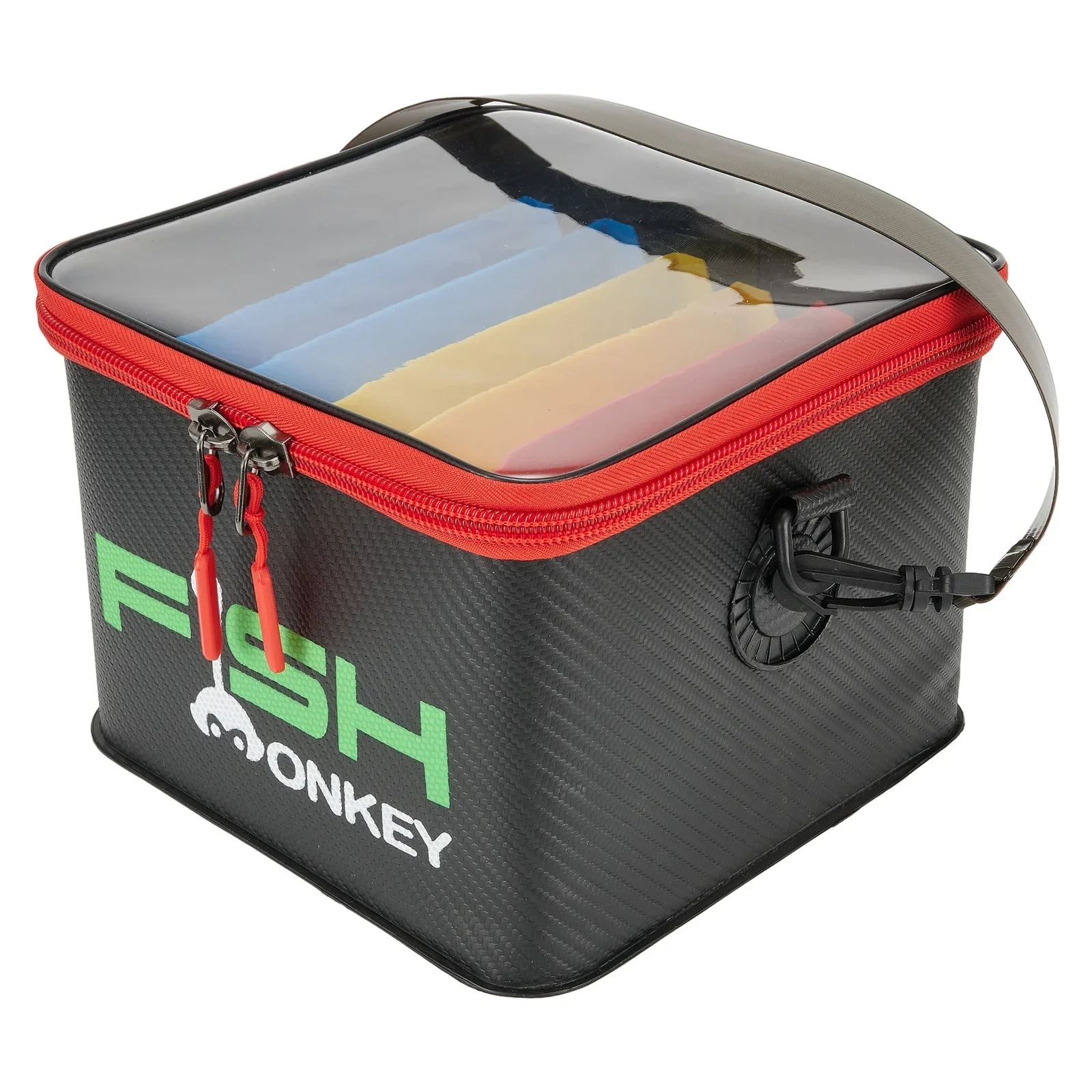 Outdoor Fishing Lure Tackle Storage Bucket Portable EVA 48 Slot Squid Jig Storage Case Bag-fishing lure storage