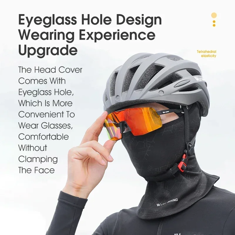 WEST BIKING Winter Fleece Balaclava Snowboard Cycling Full Face Cap For Men Windproof Warm Helmet Inner Cap Thermal Sport Gear