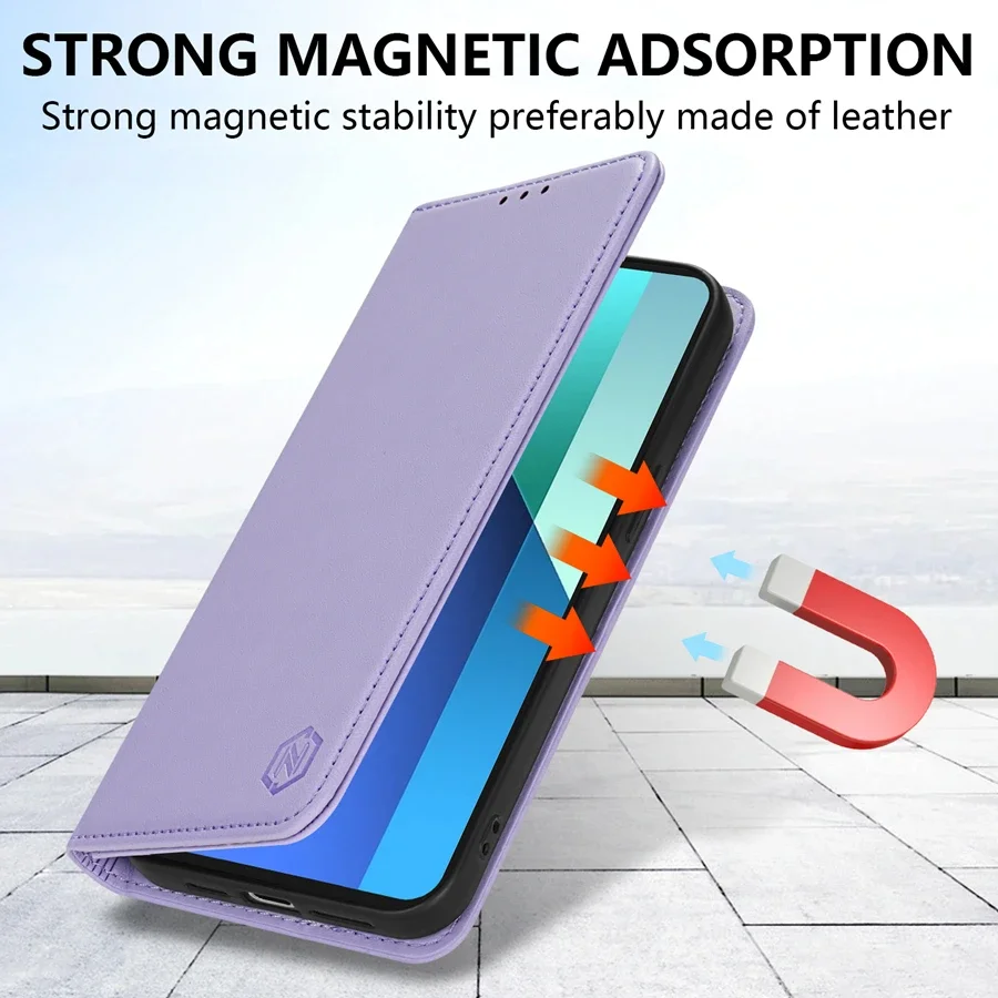 Luxurious Magnetic Wallet Flip Leather Case with Card Slot