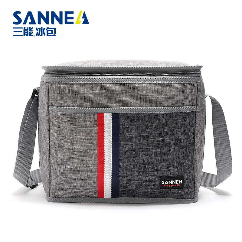 sanne 9l double layer waterproof thermal lunch bag picnic storage cooler bag multifunction food picnic lunch box insulation SANNE 10L Waterproof Denim Lunch Bag Insulated With Aluminum Film Inside Outdoor Picnic Thermal Lunch Box for Food CL802-3