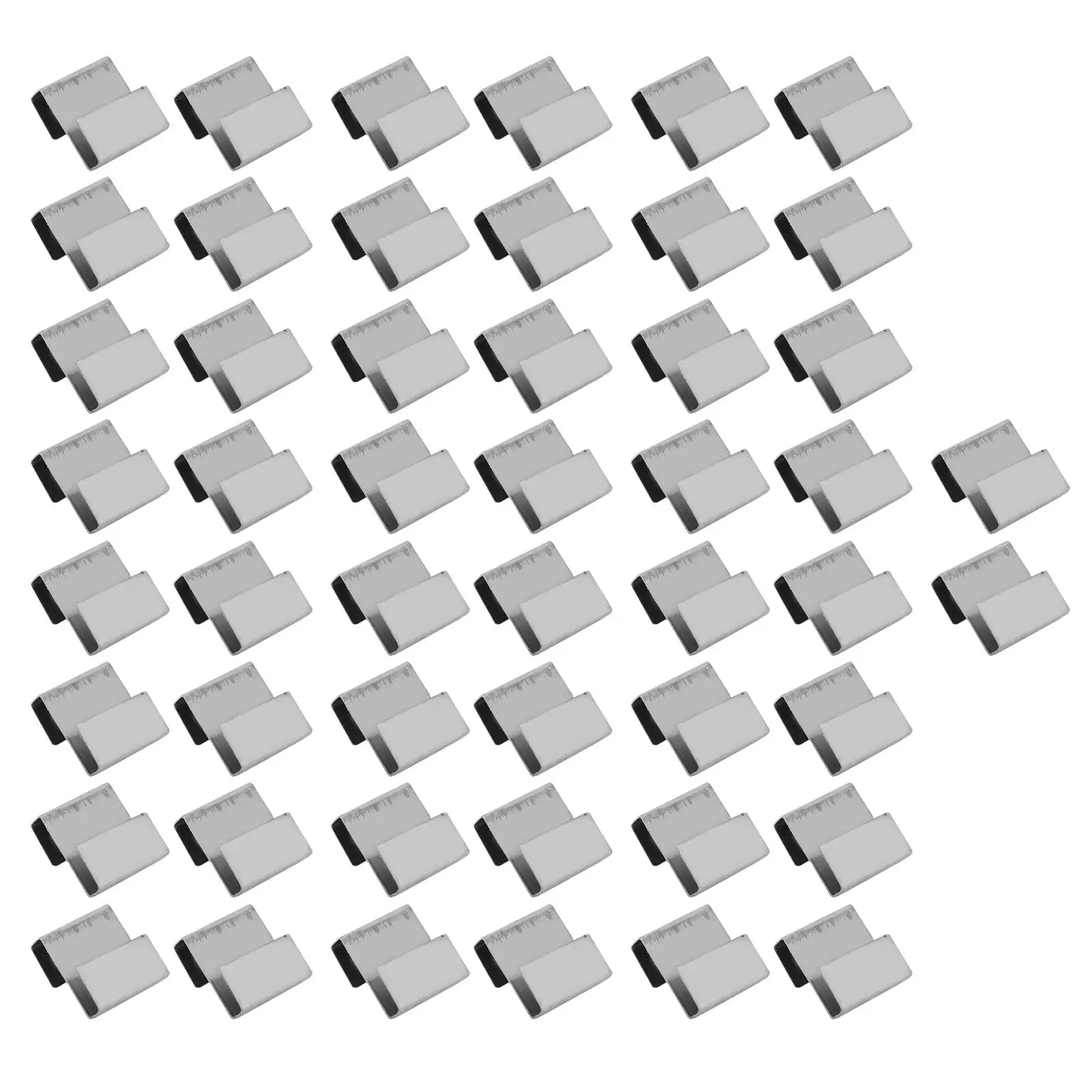 

50pcs Stainless Steel Glass Clamp for Greenhouse - S Clips - Garden Greenhouse Accessories