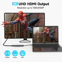 RSHTECH USB C Hub hdmi 4k 120hz 8K HDMI 10Gbps Data Transfer Speed 100W Power Delivery with SD/TF Reader USB-C Docking Station 2