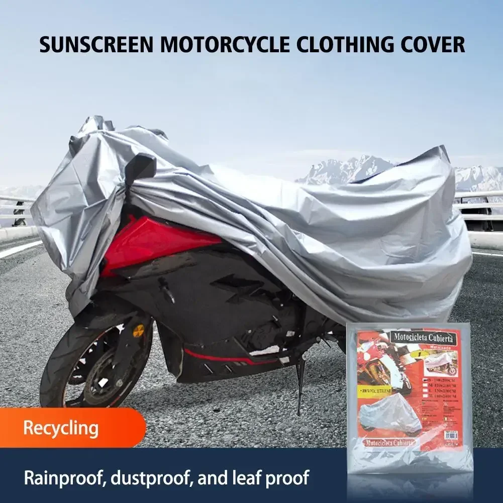 Silver Motorcycle Cover Waterproof Dustproof Anti-UV Outdoor Motorbike Rain Cover For Harley Davidson Street Glide Touring