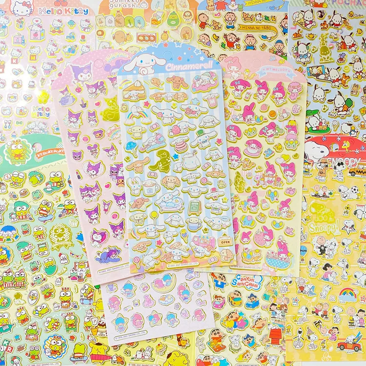 Cute Sanrio Stickers Book 24 Starting Account Material Stickers Kulome  Big-eared Dog Cartoon Girl Stickers Decorative Toys